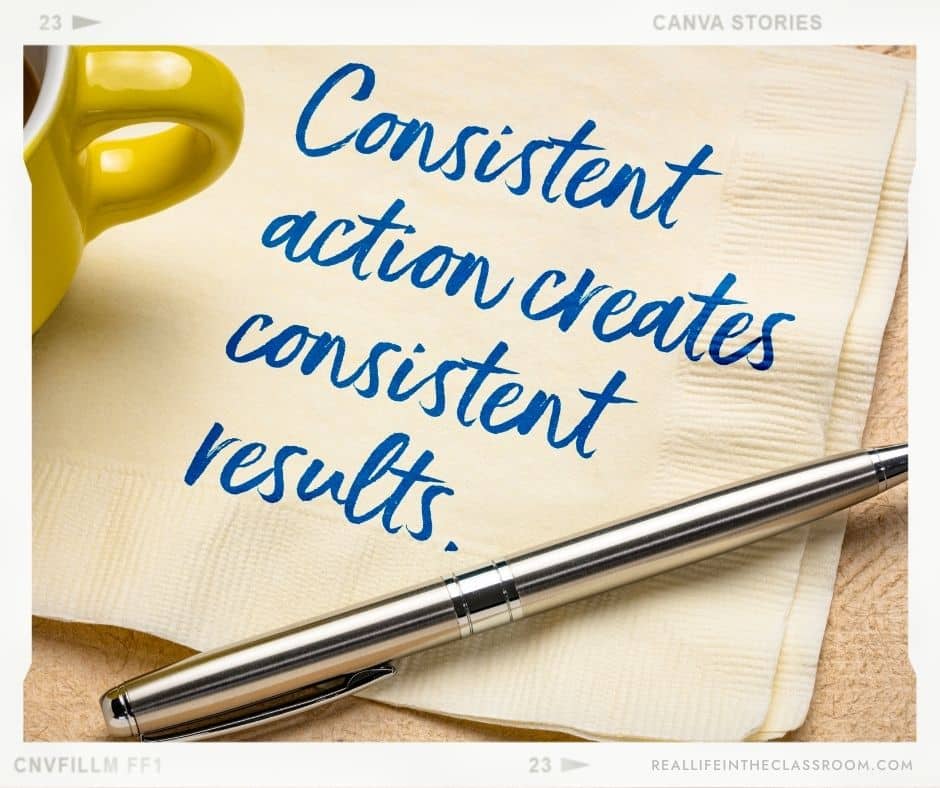 Consistent action creates consistent results.
